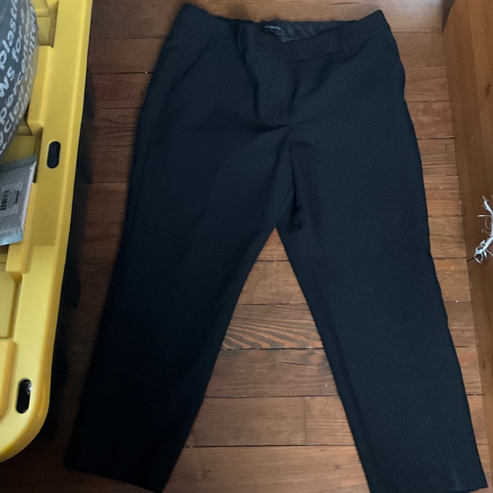 Talbots Petite Black Cropped Ankle Pants Women’s 12P